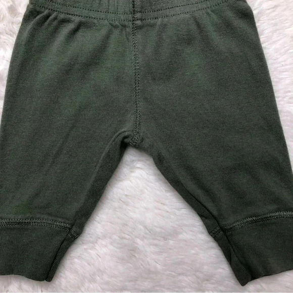 Child Of Mine By Carter’s Sweatpants Green / Brown Fox Size 0-3 Months - Picture 3 of 16